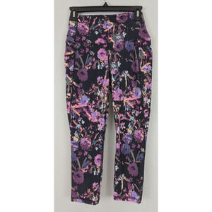 RBX sz S tight Leggings multi color floral print capri crop cargo stretchy 2683